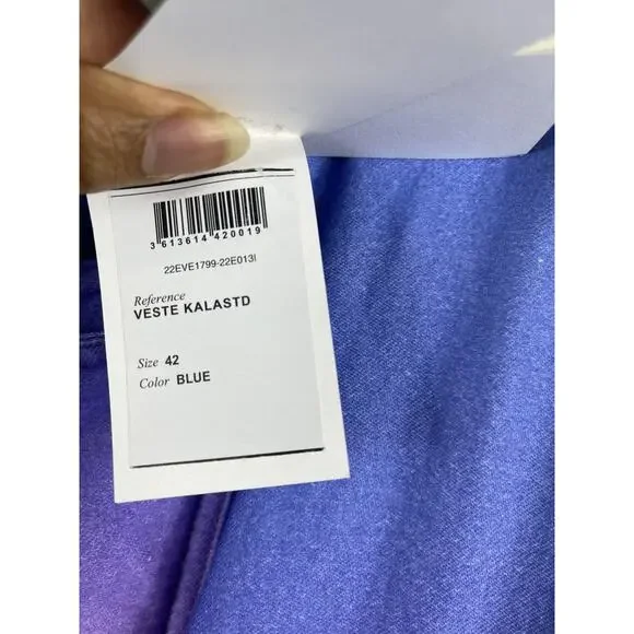 $1280 Isabel Marant Women's 42 US 10 Blue Veste Kalastd Ombre Zip Tassel Collar - Picture 11 of 15